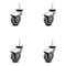 Service Caster 3 Inch Bright Chrome Hooded Polyurethane 5/16 Inch Grip Neck Stem Casters, 4PK SCC-GN03S310-PPUBD-BC-4 - alternate 1